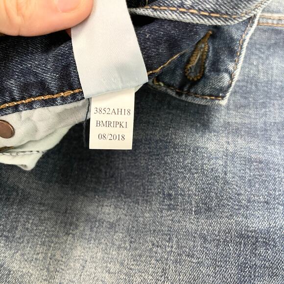 Aeropostale Mens Jeans Slim Dark Wash Destroyed Stretch Street Grunge Distressed - Picture 11 of 12